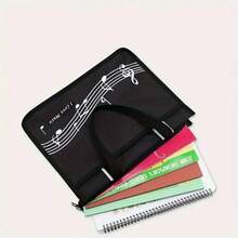 1pc Music Note Sheet Music Bag, Large Capacity Waterproof Sheet Music Bag For Students, Shoulder Handbag For Music Class, Music Notation Bag, Music Learning Travel Bag, Music Accessory Organizer, Durable And Spacious, Suitable For Music Classroom, Performances, Outdoor Activities, Teaching, Band Gear, Music Gifts, Back To School Gifts, Birthday Gifts, Holiday Gifts