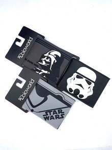 Star Wars 星球大战白武士小巧轻便钱包，便携多层，简约身份证夹，时尚，生日，圣诞节，情人节，周年纪念，情侣礼物，女孩，女士，学校用品，宿舍，名片夹，女士信用卡夹 - 彩色 - 查看 1