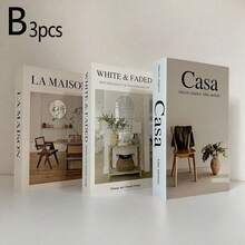 2 peças/3 peças Livros Decorativos Falsos Dobráveis, Ornamentos de Livros Decorativos Minimalistas para Casa, Showroom