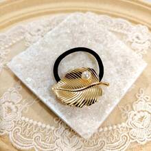 1pc Gold Metal Geo Decor Hair Tie Funny & Dark Style Women's Luxury Style Ponytail Holder Metal Hair Cuff Modern Ponytail Cover, Hair Accessories - Cloud Metal Hairband - View 8