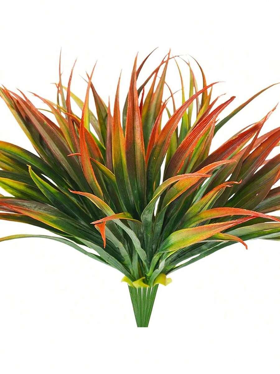 1/3/5/80 pièces Plantes artificielles de 44 cm Herbe de printemps Vase Fausses plantes aquatiques pour décoration de table à manger verte, bureau et ferme, mariage, cuisine, maison, centre de fleurs de mariage, arrangement floral, pour décorations de printemps et d'automne, vase de mariage pour chambre, salle à manger, chambre à coucher, accessoires de fête d'anniversaire, décorations de jardin extérieur - Orange - Voir 1