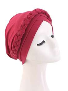 1pc Handmade Woven Headscarf, African Style Headwrap, Hair Turban, Women's Chemo Cancer Hat, Pre-Twisted Braided Headband, Suitable For Daily Use