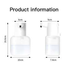 500ml Touchless Rechargeable Infrared Sensor Soap Dispenser, Wall-Mounted Electric Smart Foaming Hand Wash Liquid Dispenser, Automatic Kitchen Dish Soap Dispenser, Made Of ABS Material, IPX5 Waterproof, 4 Flow Rate Adjustable, Suitable For Bathroom, Kitchen, Restroom, Essential Gift For Christmas, Halloween, New Arrival For Autumn