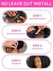 Yaki Straight V Part Wig Human Hair For Women No Leave Out Upgrade U Part Glueless Wigs Human Hair Brazilian 200 Density Kinky Straight V Shaped Wigs Human Hair No Sew In NO Glue Beginner Friendly Natural Color - Natural Black - Xem 9