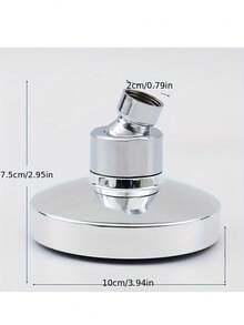 1pc Handheld High Pressure Shower Head, 3 Spray Settings, Extra Large Water Coverage, Electroplated Surface - Silver - View 6