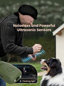 Mini Ultrasound Dog Repeller Prevention Device Portable Repeller With LED Effective Anti-Barking Training Device For All Dogs 3in1 And Lanyard​ Dog Anti Barking