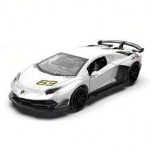 C C A 1:43 Maßstab Lamborghini Avendator SVJ Druckguss Legierung Modell Auto Sammleredition mit Staubschutz und Präsentationsständer Simulationslegierungsfahrzeugmodell Spielzeug Türen können geöffnet werden Weihnachts- und Geburtstagsgeschenk für Kinder