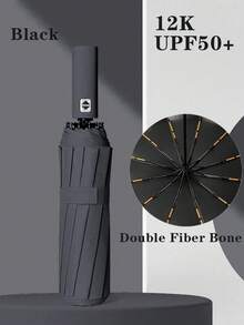 Duży, wiatroodporny automatyczny parasol – średnica 125 cm, wodoodporna i wiatroodporna konstrukcja, odblaskowy pasek bezpieczeństwa, przenośny parasol podróżny z 10 żebrami