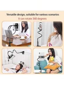 1PC Mobile Phone Clip On Stand (70cm/27.56inch), Bedside Mobile Phone Stand With 360 Degree Rotating Plastic Stand, Flexible Long Arm Gooseneck Stand Installation Fixture With Grip, Universal Mobile Phone Stand For Bed Table, Mobile Phone Stand For Lazy People, Universal Adjustable Stand For Bedside Desktop Live Streaming - Multicolor - View 12