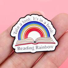 1pc Cartoon Slogan Enamel Lapel Pin - Cute Badge For Backpacks And Clothes Jewelry Costume Accessories Bag Charms Office Accessories