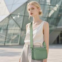 Checkered Crossbody Bag For Women Small Cute Purses  Shoulder Handbags Wide Strap - Bean Green - View 9