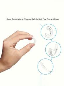 Transparent Ring Sizer Adjuster, Invisible Ring Sizer, Women's Loose Ring Size Reducer Invisible Sticker, Transparent DIY Sewing Jewelry Tool Kit, Loose Ring Adjuster Set - Ideal For Wedding Rings And Jewelry, Comfortable Fit - Multicolor - View 5