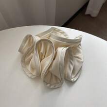 1件/3件裝優雅緞面荷葉邊髮圈，柔軟彈性髮圈，適用於盤髮、馬尾、日常使用，髮飾髮圈，適合學校 - 彩色 - 查看 8
