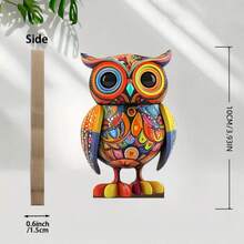 1件装木质情侣猫摆件，2D拥抱猫雕像，动物桌面家居装饰品，适用于：生日、圣诞节、教师节、返校季、办公室（2D平面雕塑，非3D）万圣节房间装饰、万圣节装饰、圣诞节装饰、家居圣诞礼物、圣诞装饰品 - 彩色 - 查看 13