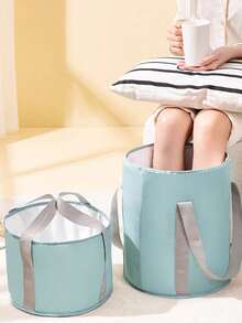 1pc Foldable Portable Insulated Foot Spa Tub Tray, Available In 2 Sizes, Suitable For Home Spa, Travel, Camping, Outdoor Foot Soak, Can Be Used For Sports Relaxation, Cold/Hot Therapy, Water Storage, Personal Care, Waterproof, Lightweight, Durable, Easy To Carry, Compact Design, Space-Saving, Comfortable, Stress-Relieving, Reusable, Multi-Purpose, Indoor & Outdoor Use, All Season