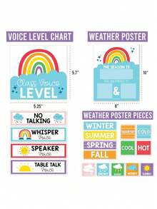 Classroom Calendar, 98 Pieces, Bulletin Board, Hadley Designs, Calendars & Planners, Calendar 2025, Calendar Creative Minimalist, Calendar>Teacher, Yearly Calendars, Calendario 2025-2026, Academic Calendar 2025-2026, Wall Calendar 2025, Numbers Calendar, - Rainbow - 查看 3