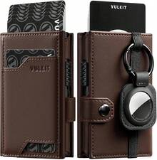 Cartera para AirTag de Hombre, Portatarjetas RFID Antirrobo, Regalo para Hombre, Cartera con Llavero, Cartera Simple para el Día del Padre (Negro) - gris - Ver 19