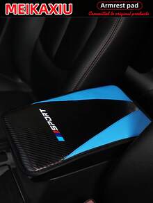 MEIKAXIU 1pc PU Carbon Fiber Leather SPORT New Car Armrest Box Pad, 12.6" X 7.5", Auto Accessories - PU Carbon Fiber Leather SPORT - View 11