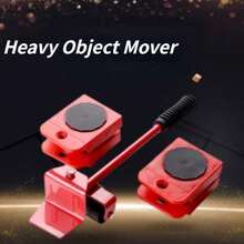5pcs /Set Moving Artifact Household Sharp Tool Furniture Shifter Bed Shifter Heavy Object Mover Multifuncional - Red - View 4