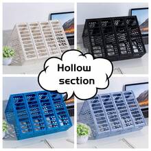 Organizador de Arquivo de Escritório Dobrável com 4 Compartimentos, Estante de Armazenamento de Documentos