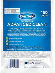 DenTek Triple Clean Advanced Clean Floss Picks, No Break & No Shred Floss, 20 Count, 6 Pack - As - View 10