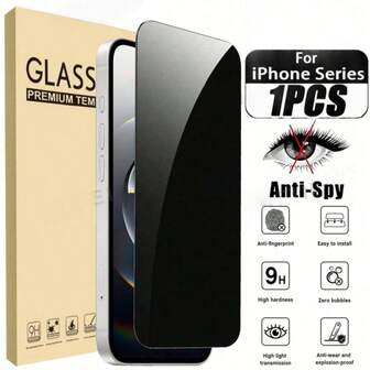 适用于 17/17 Pro/17 Air/17 Plus 的隐私屏幕保护膜，兼容 16 Pro Max/16 e/16/16 Pro/16 Plus/15/14/13/12/11 等机型，防窥钢化玻璃屏幕保护膜，隐私防窥，手机配件