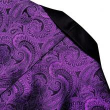 Barry.Wang Blazer For Men Paisley Sport Coat Lightweight Suit Jacket Regular Tuxedo Flower Mardi Gras Carnival Gift