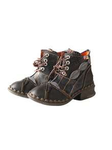 1 Pair TMA EYES Solid Color Punk Retro Casual Lace-Up Ankle Boots And Ankle Boots, Suitable For Office, Outdoor, Home Wear, All Seasons - Black - View 5