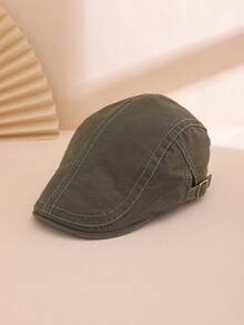 1pc Women's Solid Color Washed Retro Fashion Baseball Cap, Suitable For Daily Casual Outfits, All Seasons - Black - View 7