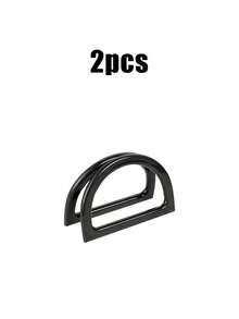 8/2pcs Bag Handle Replacement Parts, D-Shape Wallet Handle Replacement Parts, 4-Color Decorative Bag Handle For DIY Handbag, Wallet Making, Suitable For Beach Bag, Crochet Straw Bag - Multicolor - View 15