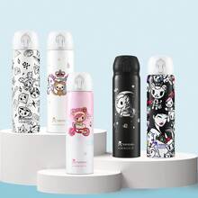 Official Tokidoki Unicorno Water Bottle, Cartoon Vacuum Reusable Insulated Stainless Steel 16.9oz Cup Thermoses With Locking Cover Leak-Proof - Màu Hồng baby - Xem 6