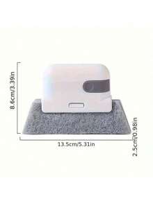 1 pieza Cepillo de limpieza multiusos para rieles de puertas y ventanas, fácil de agarrar y reutilizable, limpiador de ranuras de cocina, baño, sala de estar, adecuado para grietas y marcos pequeños, sin necesidad de electricidad, plástico duradero, cabezal de cepillo desmontable y lavable