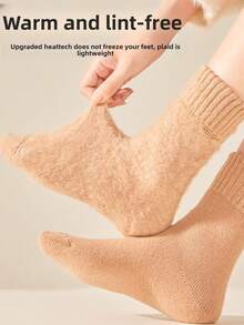 1/3 Pairs Wool Blend Socks, Warm Thickened Mid-Calf Socks For Men & Women, Autumn/Winter