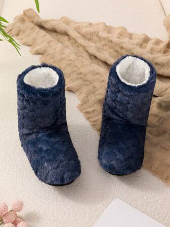 2025 รองเท้าแตะใส่ในบ้านผ้าฟลีซหนานุ่มกันลื่นรูปหัวใจสำหรับผู้ชายและผู้หญิง, รองเท้าแตะใส่ในห้องนอนแบบเงียบ