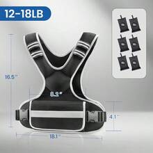 2025  Adjustable Weighted Vest Woman 4-10lb/12-18lb/20-32lb Weighted Vest Men With 6 Ironsand Weights, Shoulder Pads And Large Pocket For Walking Running Crossfit Strength Training