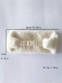 1 pezzo Fascia paraorecchie in finta pelliccia di coniglio larga, per l'autunno/inverno, fascia elastica antivento, paraorecchie di colore unito caldo per le donne - Come mostrato nella foto - Visualizzare 6