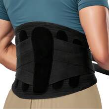 背部支撑带-腰部支撑背部支撑，适用于背痛、坐骨神经痛、脊柱侧弯、椎间盘突出症可调节支撑带-适用于男性和女性的下背部支撑