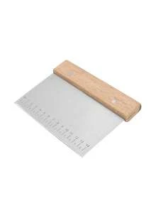 1 件波纹土豆切片机，不锈钢木柄切片机，土豆胡萝卜蔬菜切碎机，带刻度的多功能面团切割刮刀，耐用的波浪切薯片机 - 彩色 - 查看 13