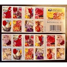 100 Multi-Color Forever Postage Stamps Collectibles Botanical Art Style Orders For Scrapbooking & Everyday Mailing 2016
