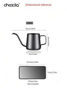 choxila 1pc Black Stainless Steel Coffee Pot, Pour-Over Coffee-Specific Kettle, Espresso Tool, Teapot, Water Kettle, 350ml/12oz & 600ml/20oz, Suitable For Daily Use, Saudi National Day Gifts, Courtyards And Coffee Shops - Coffee Maker - View 16