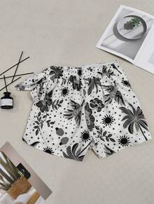 Women's Skirt Shorts - 黑與白 - 查看 2