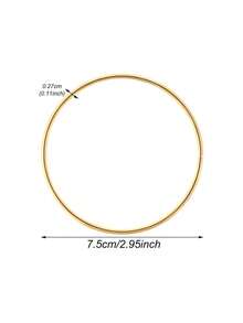 1/5/10 pezzi, 75 mm Accessori decorativi in cerchio dorato, fatti a mano, personalizzati, come regali di nozze o oggetti da regalo