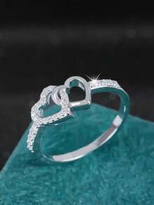 1pc Heart Infinity Ring - Symbol Of Eternal Love And Romance - Unique Gift For Couples, Anniversary, And Everyday Wear