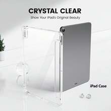 For IPad Case Compatible With A16 Models From The 11Th And 10Th Generations (2025/2022), As Well As IPad Air M2 M3 11inch/13inch Ipads, Ipad Pro M4 11inch/13inch, It Features A Holder For The Pencil, A Hard Clear Transparent Back Shell, A Soft TPU Shockproof Frame Cover, And An Auto Sleep/Wake Function.