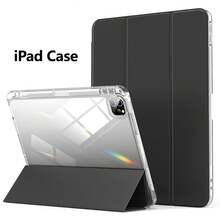 For IPad Case Compatible With A16 Models From The 11Th And 10Th Generations (2025/2022), As Well As IPad Air M2 M3 11inch/13inch Ipads, Ipad Pro M4 11inch/13inch, It Features A Holder For The Pencil, A Hard Clear Transparent Back Shell, A Soft TPU Shockproof Frame Cover, And An Auto Sleep/Wake Function.