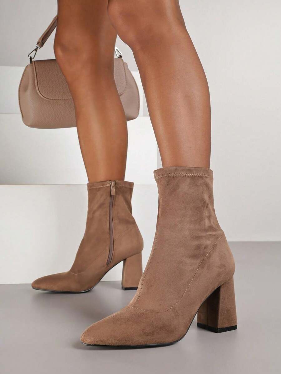 Weiche Veloursleder Ankle Boots - Damen Lässig Herbst/Winter Stiefel