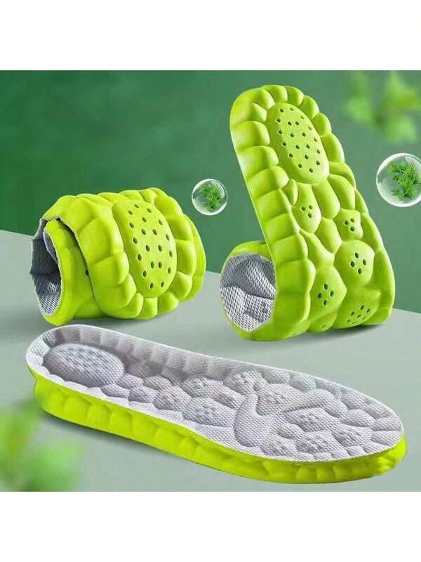 Semelles intérieures de sport à haute élasticité et absorption des chocs, convenant aux hommes et aux femmes. Semelles en mousse à mémoire de forme ultra-confortables pour hommes et femmes - anti-odeur, absorbant la transpiration, massage pour la course, les sports et le port quotidien - respirantes et solution de soins des pieds