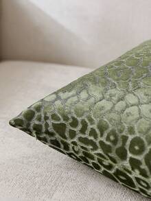 1 pieza (solo funda de almohada, sin relleno) Funda de almohada decorativa cuadrada de terciopelo jacquard con estampado de leopardo, adecuada para sofá, cama, dormitorio, vacaciones, fiestas, regalos, decoración del hogar, todo el año