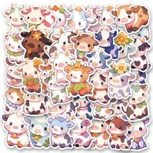 50 件牛图案贴纸乙烯基美学贴纸剪贴簿、日记本、笔记本电脑、保险杠、滑板、水瓶、电脑、手机、卡通、安全帽、汽车贴纸和贴花 - 彩色 - 查看 7