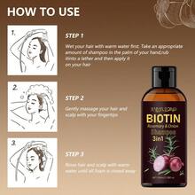 100ml Biotin & Rosemary Infused 3-In-1 Shampoo  | Tames Frizz & Repairs Heat Damage | Nourishes Curly/Coily/Straight Hair | Anti-Split Ends Formula – All Hair Types Rescue Remedy! - 彩色 - 查看 10